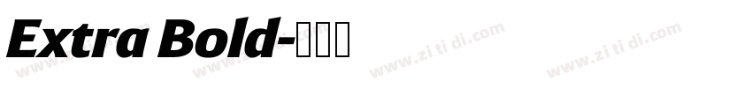 Extra Bold字体转换